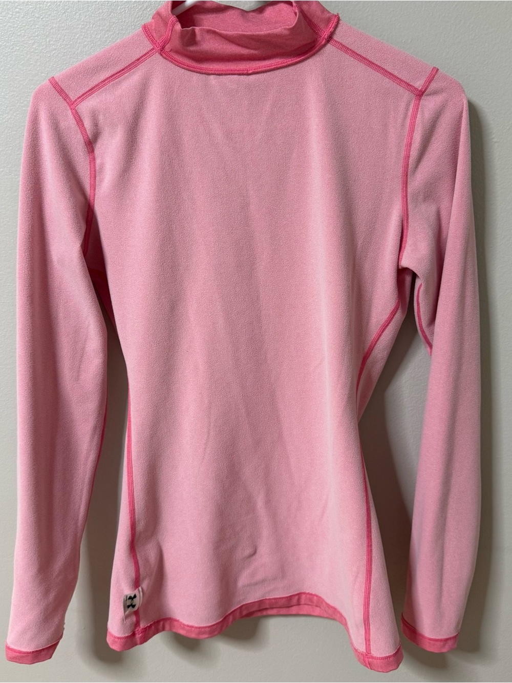 Under Armour Cold Gear Womens Pink Longsleeve Compression Mock Neck Shirt Medium - Picture 5 of 8